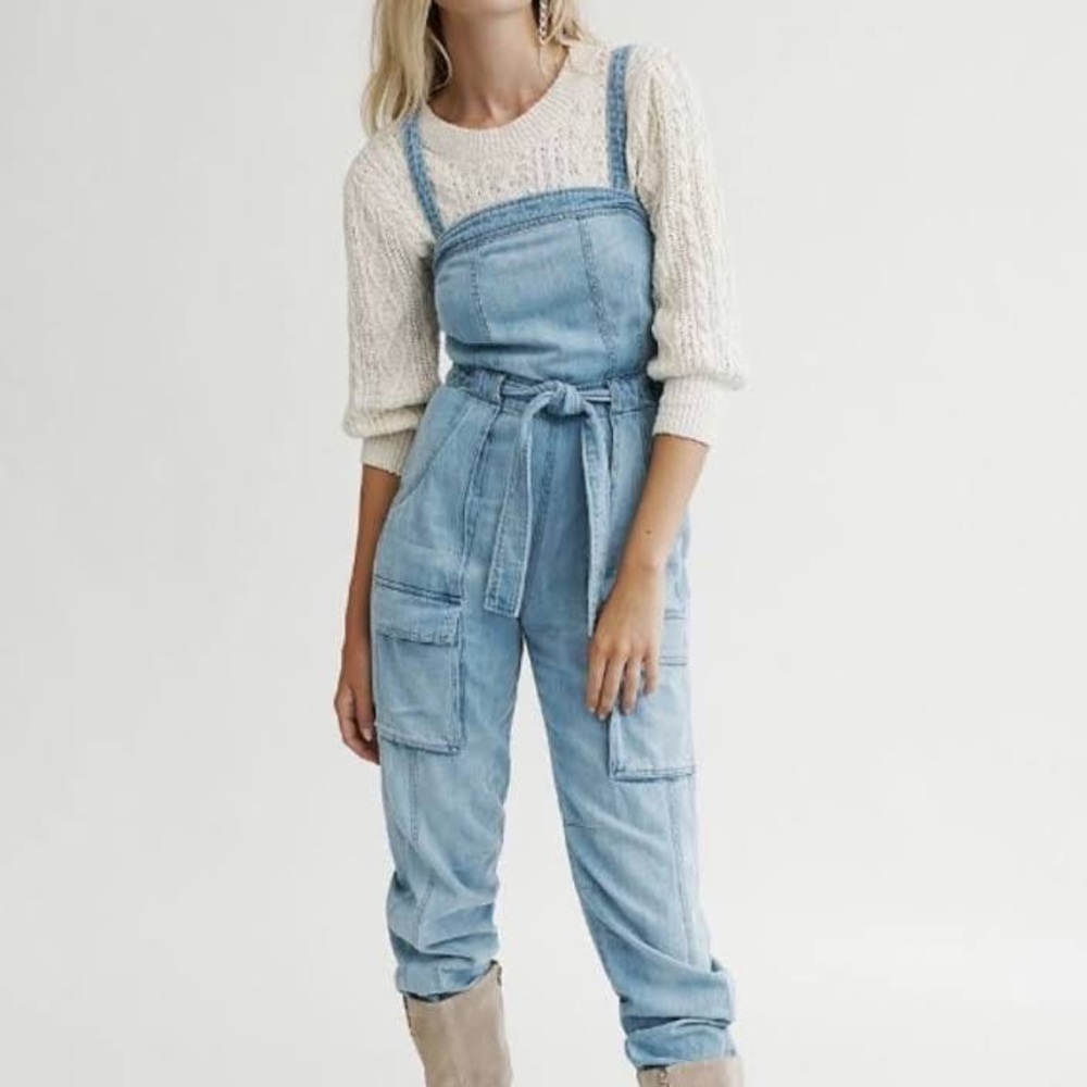 Light Blue Denim Jumpsuit - Picture 5 of 13
